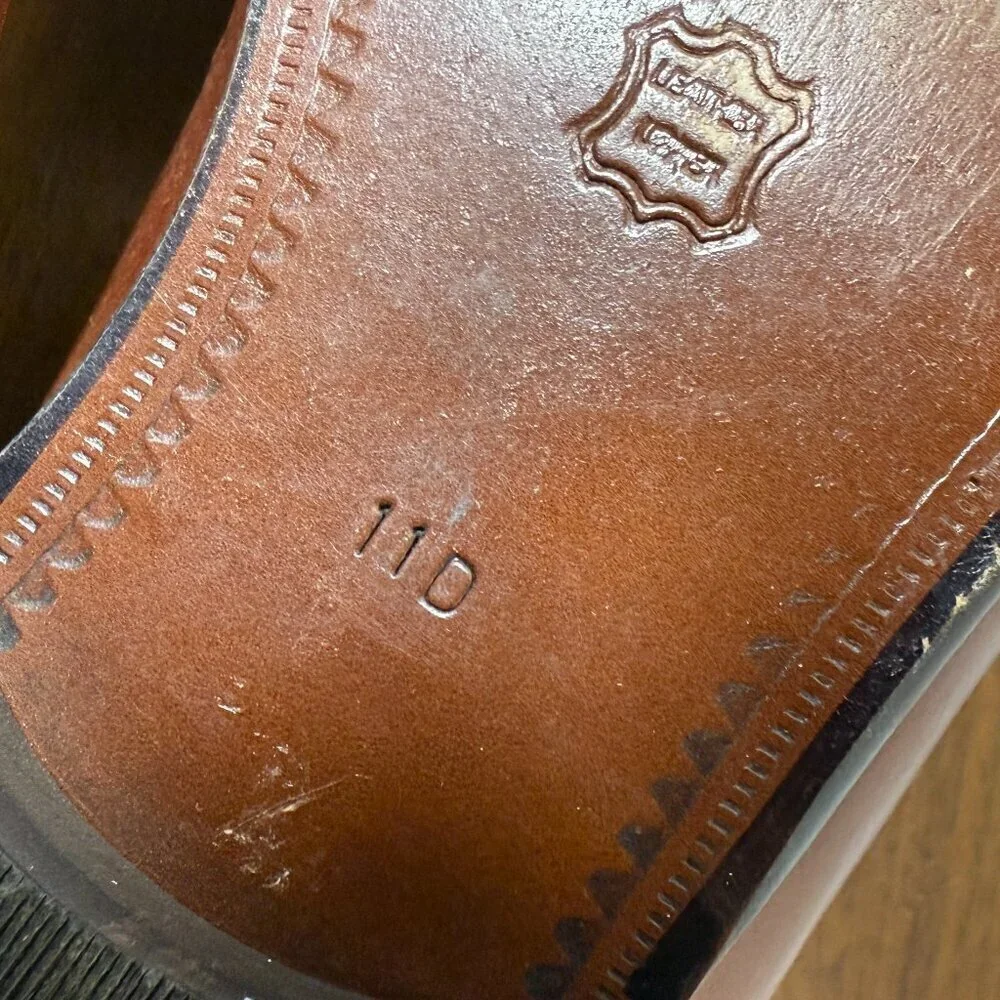 Giorgio Brutini Le Glove Brown Leather Kiltie Tassel Loafers Sz 11D